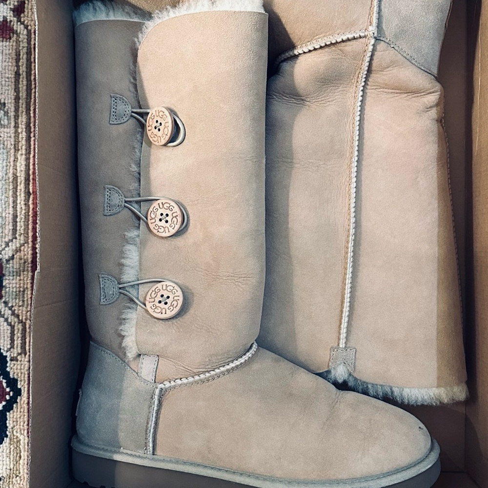 UGG Tan Winter & Rain Boots with Cozy Sheepskin Lining